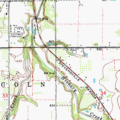 Topographic Map of Stevensville Seventh-Day Adventist Church, MI