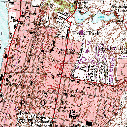Topographic Map of Eden Park Nursing Home, NY