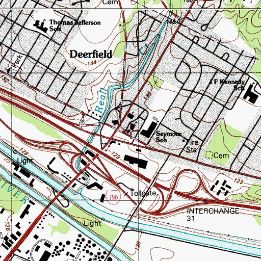 Topographic Map of Saint Peter's Roman Catholic Church, NY