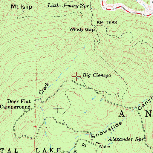 Topographic Map of Big Cienega, CA