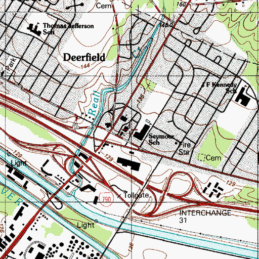 Topographic Map of Saint Peter School - Utica, NY