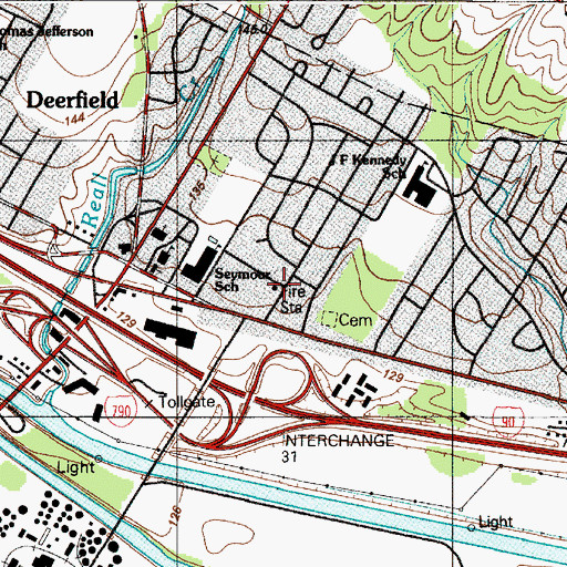 Topographic Map of Engine Number 10 Fire Station, NY