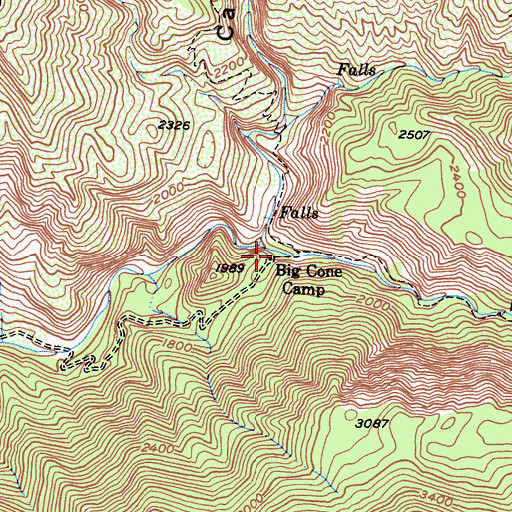 Topographic Map of Big Cone Camp, CA