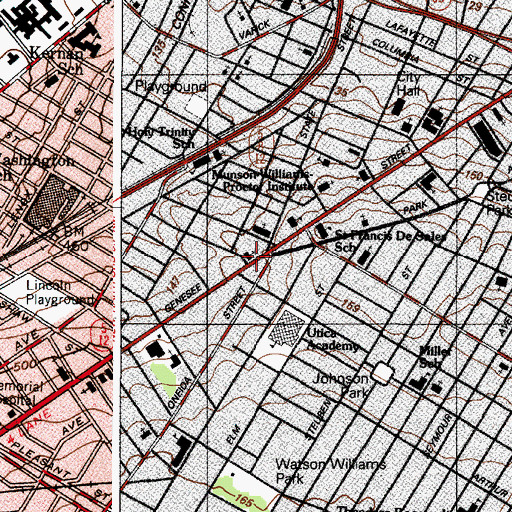 Topographic Map of Church of the Reconciliation, NY