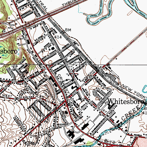 Topographic Map of Saint John's Episcopal Church, NY