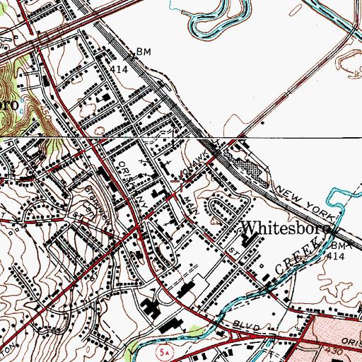Topographic Map of American Legion Post 1113, NY
