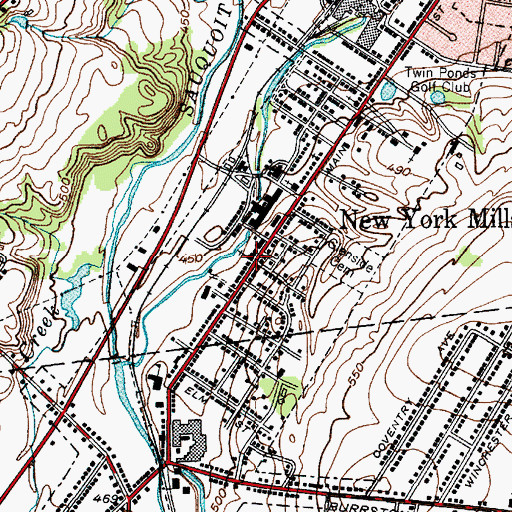 Topographic Map of Cornerstone Community Church, NY