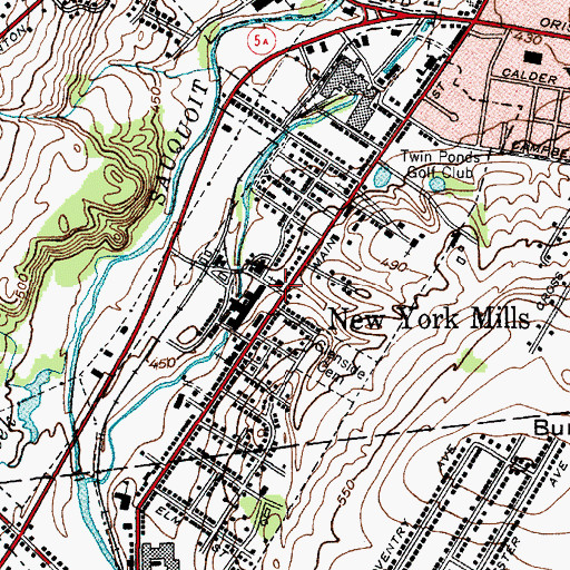 Topographic Map of Walcott Memorial Presbyterian Church, NY