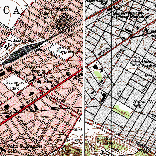 Topographic Map of Beth-El Congregation Temple House, NY