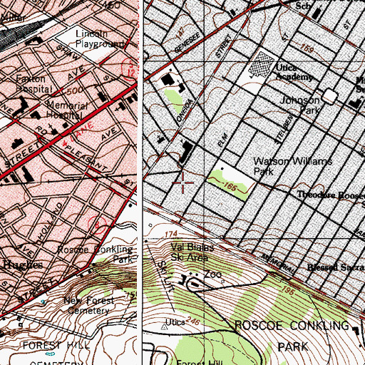 Topographic Map of Kingdom Hall of Jehovahs Witnesses, NY