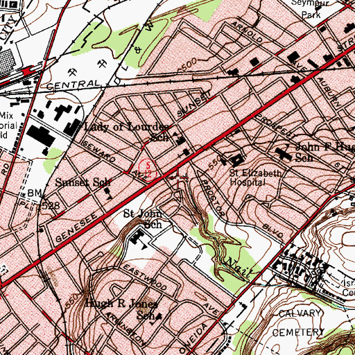 Topographic Map of United Church of Christ, NY