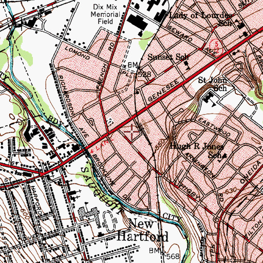 Topographic Map of Church of the Nazarene, NY