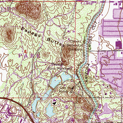Topographic Map of Hole in the Rock, AZ