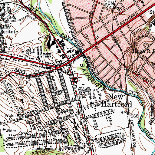 Topographic Map of Players Theatre, NY