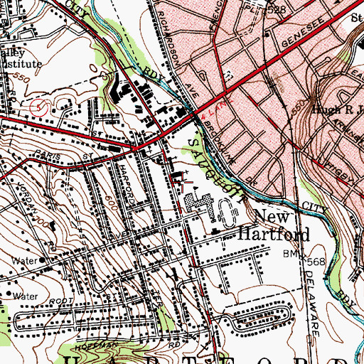 Topographic Map of Saint Stephen's Episcopal Church, NY
