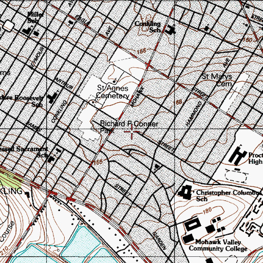 Topographic Map of Utica Fire Department Station 3 Engine 3 and Special Hazards Company, NY