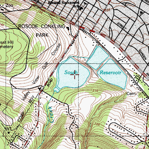 Topographic Map of Golden Reservoir Number 4, NY