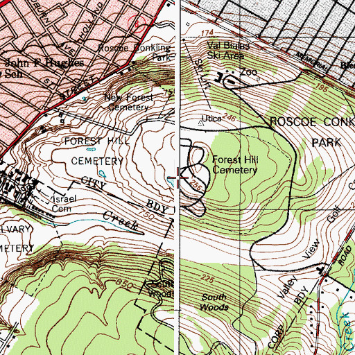 Topographic Map of Hopper Reservoir Number 2, NY
