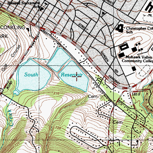 Topographic Map of Cascade Reservoir Number 5, NY