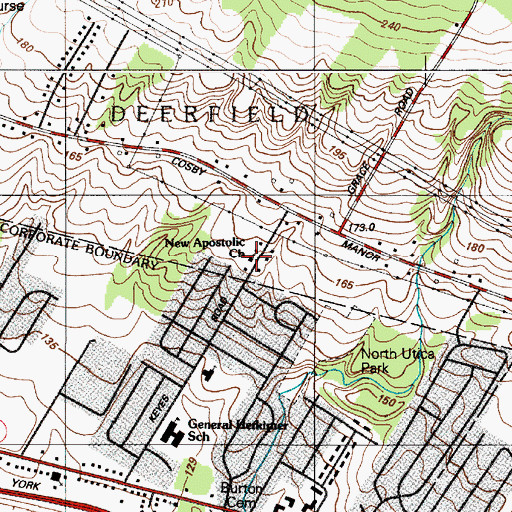 Topographic Map of New Apostolic Church, NY