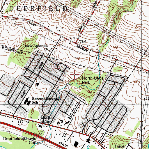 Topographic Map of North Utica Park, NY