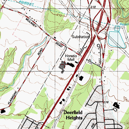 Topographic Map of Horatio Mall Shopping Center, NY