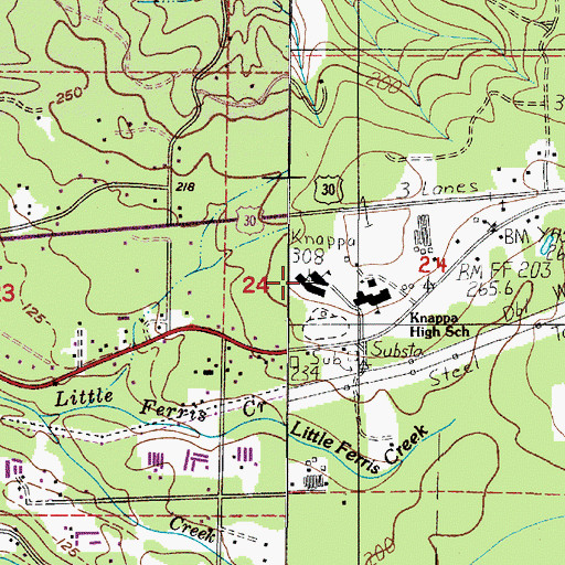 Topographic Map of Hilda Lahti Elementary School, OR
