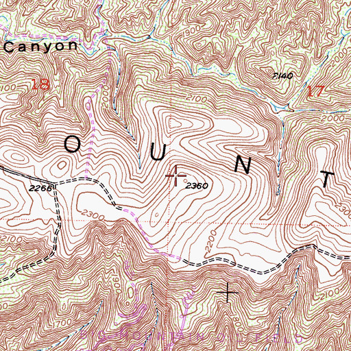 Topographic Map of Big Mountain, CA