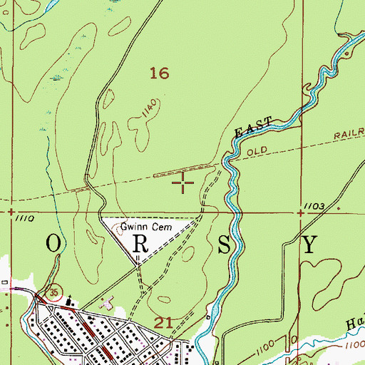 Topographic Map of Gwinn Census Designated Place, MI