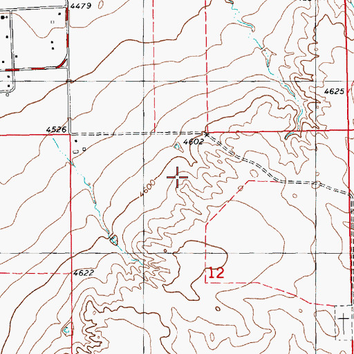 Topographic Map of Harrisburg Census Designated Place, NE