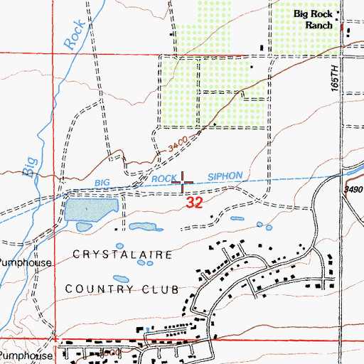 Topographic Map of Big Rock Siphon, CA