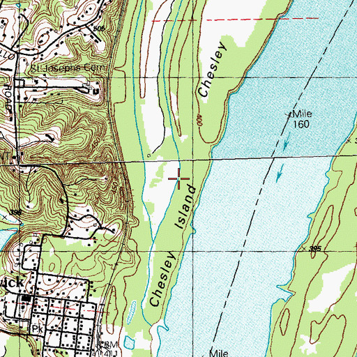Topographic Map of Imperial Census Designated Place, MO