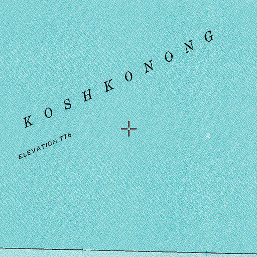 Topographic Map of Lake Koshkonong Census Designated Place, WI