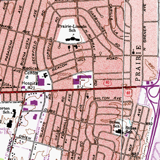 Topographic Map of Lincoln Village Census Designated Place, OH