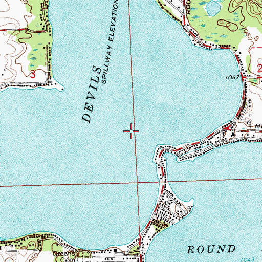 Topographic Map of Manitou Beach-Devils Lake Census Designated Place, MI