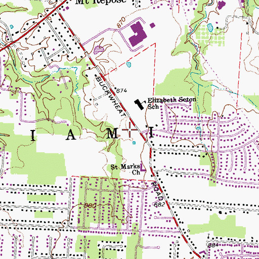 Topographic Map of Mount Repose Census Designated Place, OH