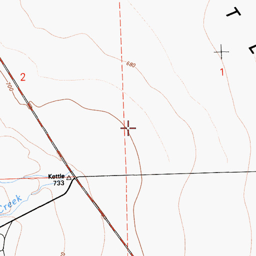Topographic Map of Big Tar Creek, CA