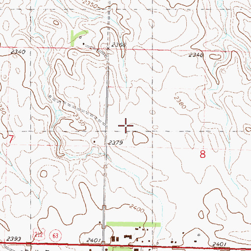 Topographic Map of North Eagle Butte Census Designated Place, SD