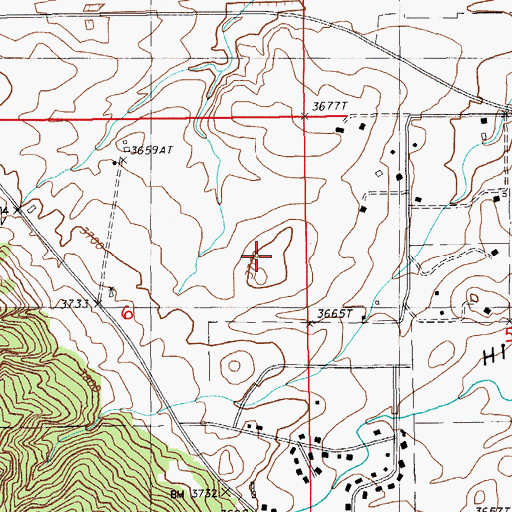 Topographic Map of North Spearfish Census Designated Place, SD