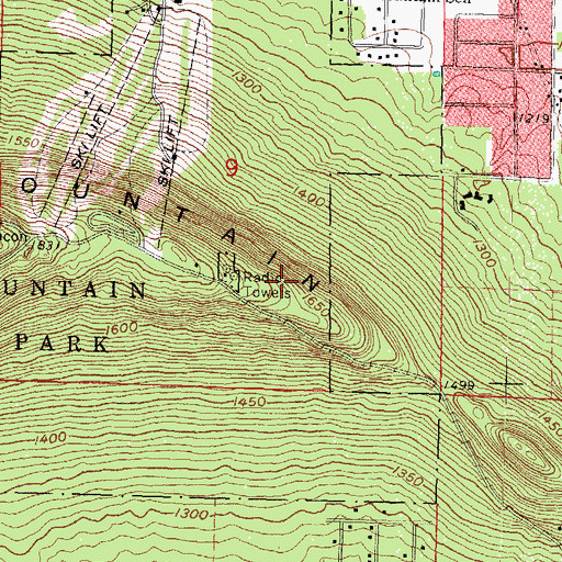 Topographic Map of Rib Mountain Census Designated Place, WI