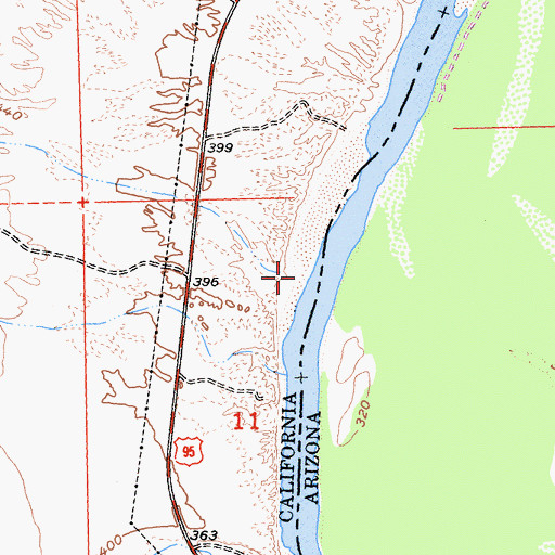 Topographic Map of Big Wash, CA