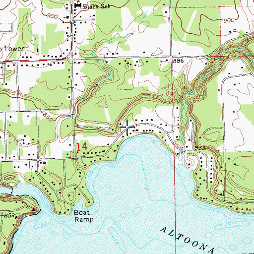 Topographic Map of Seymour Census Designated Place, WI