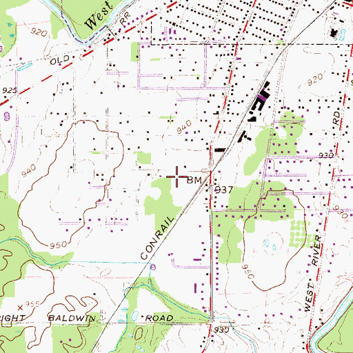 Topographic Map of South Canal Census Designated Place, OH