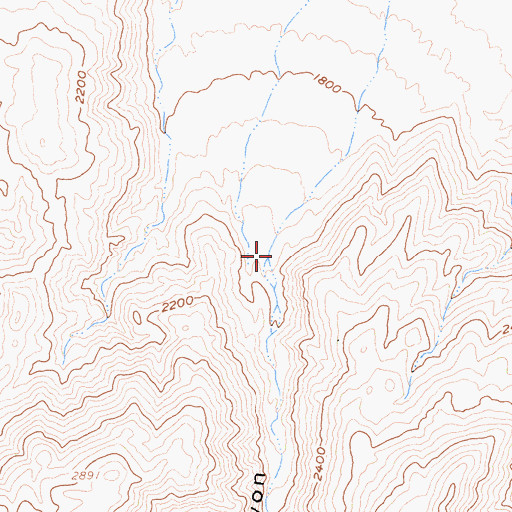 Topographic Map of Bighorn Canyon, CA
