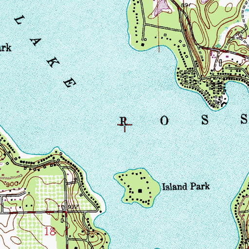 Topographic Map of South Gull Lake Census Designated Place, MI