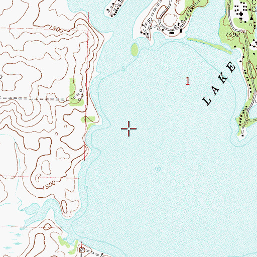Topographic Map of The Lakes Census Designated Place, MN