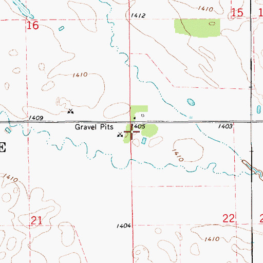Topographic Map of Unorganized Territory of Dale, SD