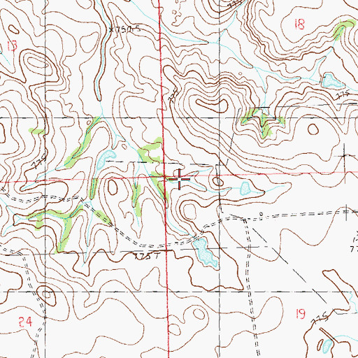 Topographic Map of Unorganized Territory of Deep Creek (historical), SD