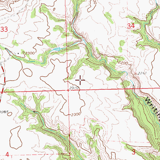 Topographic Map of Unorganized Territory of Fort Berthold, ND