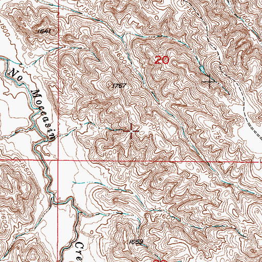 Topographic Map of Unorganized Territory of Gassman, SD